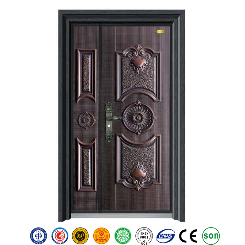 Anti-Theft Security Stainless Steel Metal Front Exterior Entrance Metal Main Safety Doors