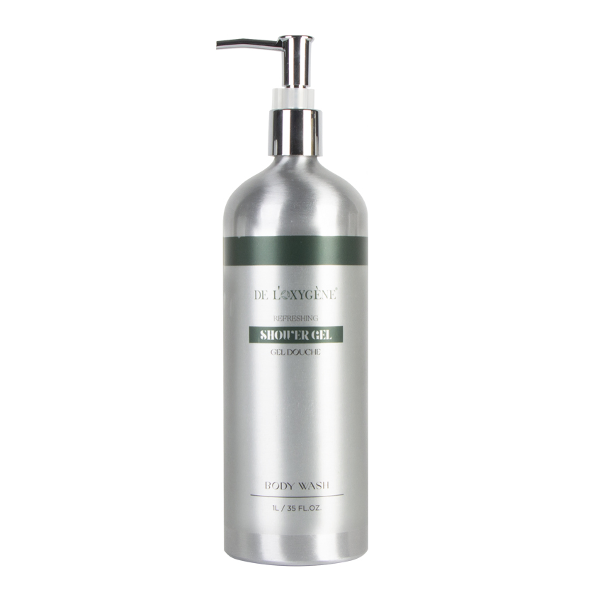 Recycle Custom 1L Hotel Cosmetic Aluminum Shampoo Pump Bottle