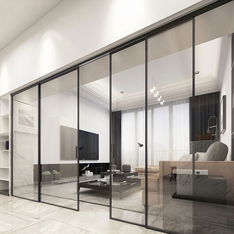 Patio Door Frame Fire Rated Door Aluminum Sliding Door with Handle