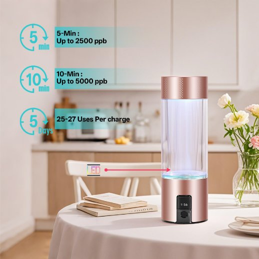 Cahmtf 5000ppb Hydrogen Water Bottle CE/RoHS/Ca65/FDA/LFGB Test Approved