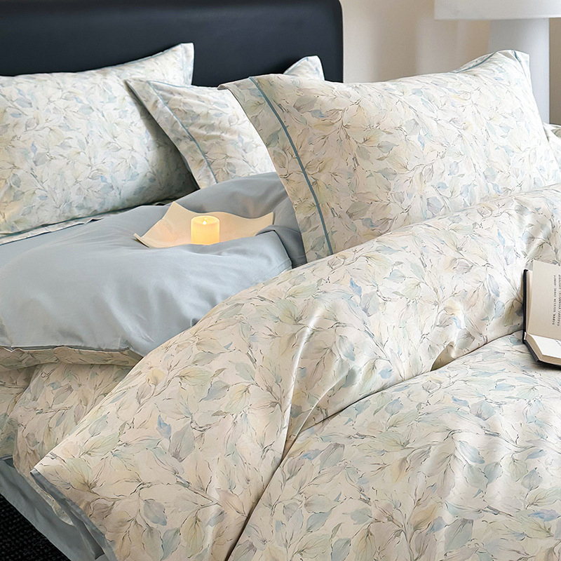 Wholesale Luxury Soft Breathable 100% Organic Cotton Fiber Bed Linen Bedding