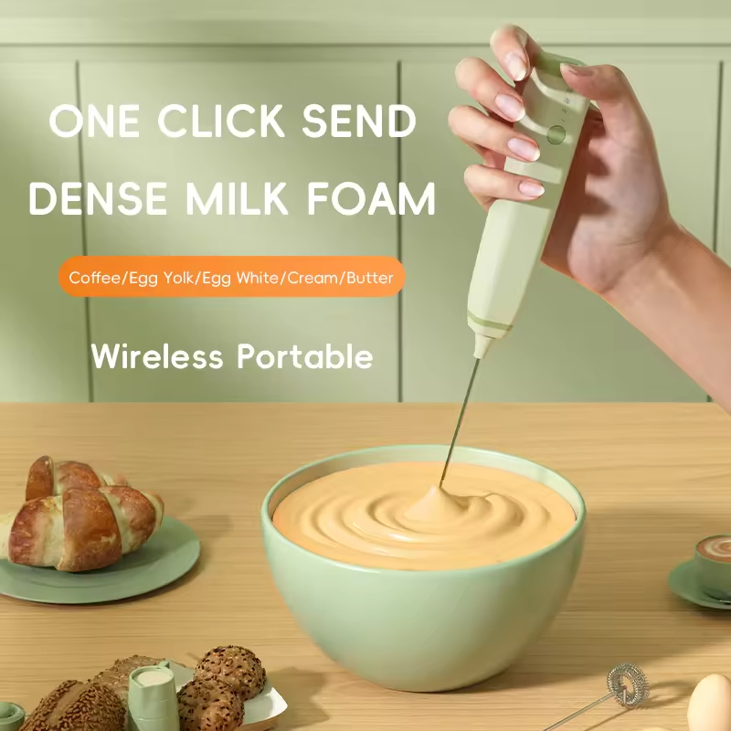 Electric Milk Foamer a Milk Frother Battery Operated Coffee Frother for Milk Foaming Latte Cappuccino Frother