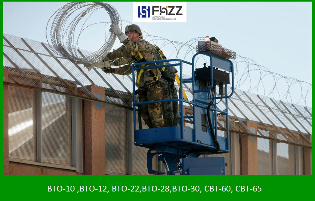 Heavy Hot Dipped Galvanized Razor Barbed Tape Security Fencing