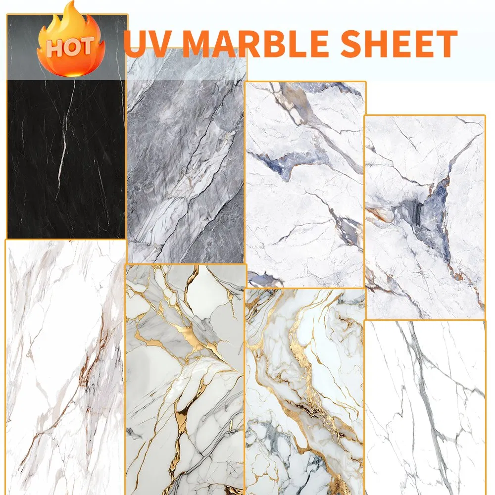 Wholesale Price High Glossy UV Marble PVC Sheets Panel for Wall Decoration