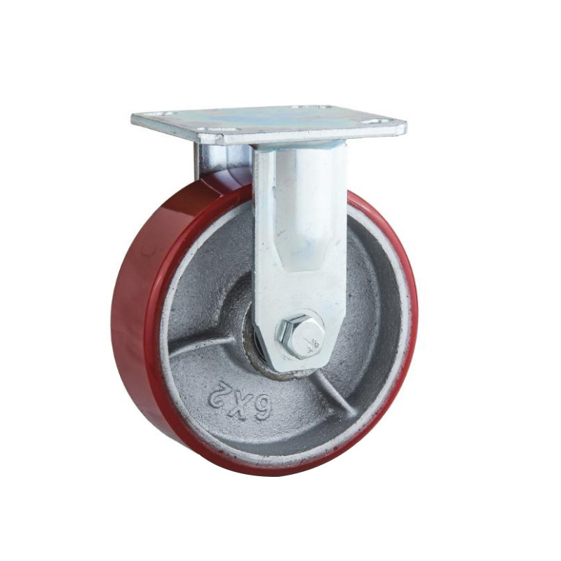 Wholesale Heavy Duty Red PU Iron Core Caster Wheels