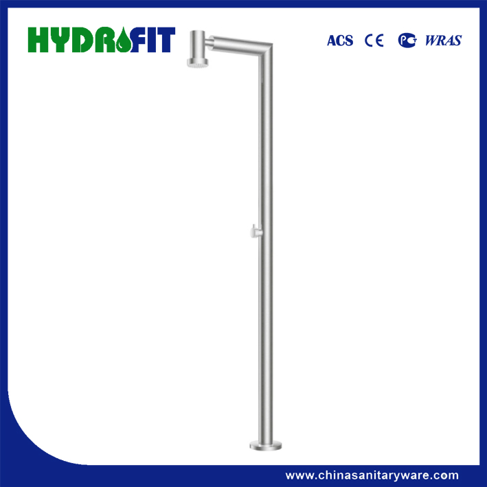 Manufacture Concealed Stainless Steel 304/316L Brushed Standing Mixer Outdoor Shower