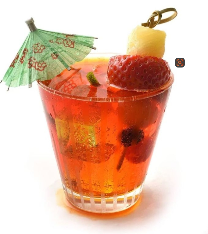 Hawaii-Style Dessert Cocktail Decoration Toothpicks, Disposable Bamboo Flower-Shaped Toothpick Bar Accessories