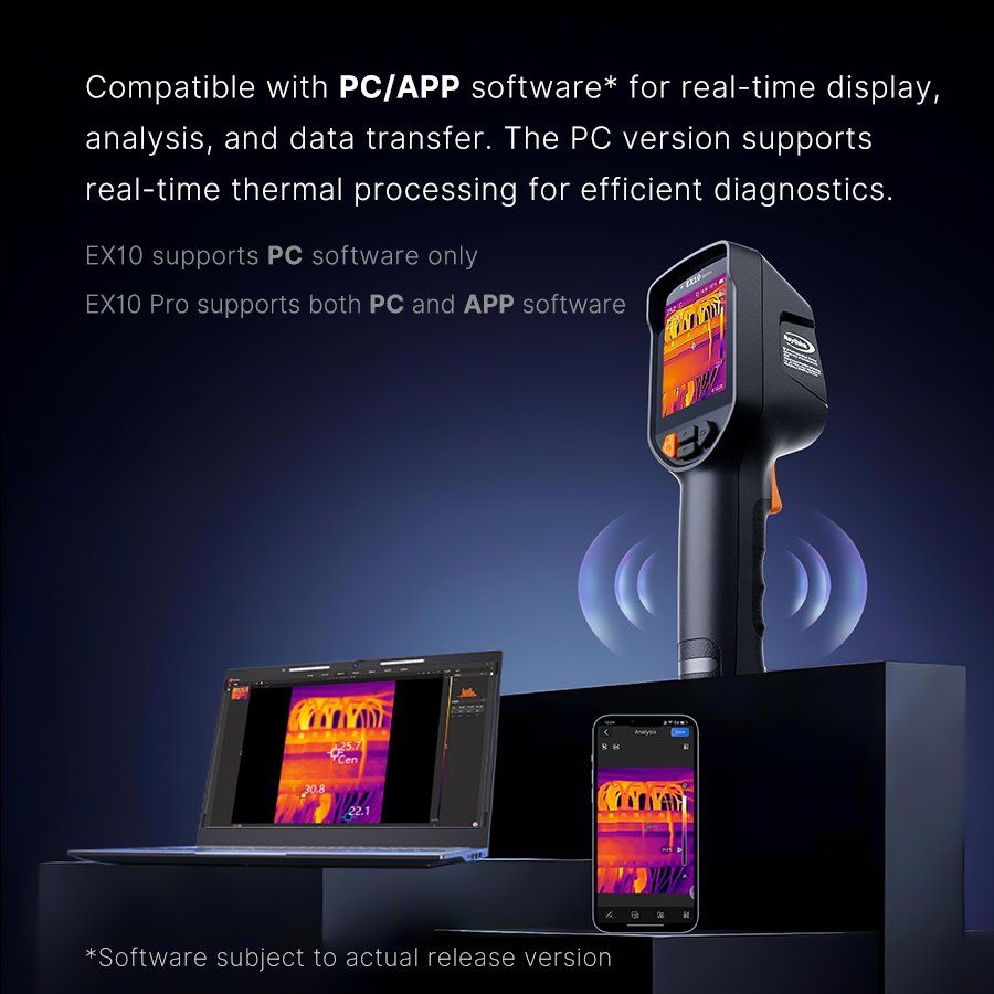 Professional-Grade Raythink Ex10 Handheld Thermal Camera-320×240 Ai Super-Resolution & 40mk Netd for Home/Electrical Maintenance