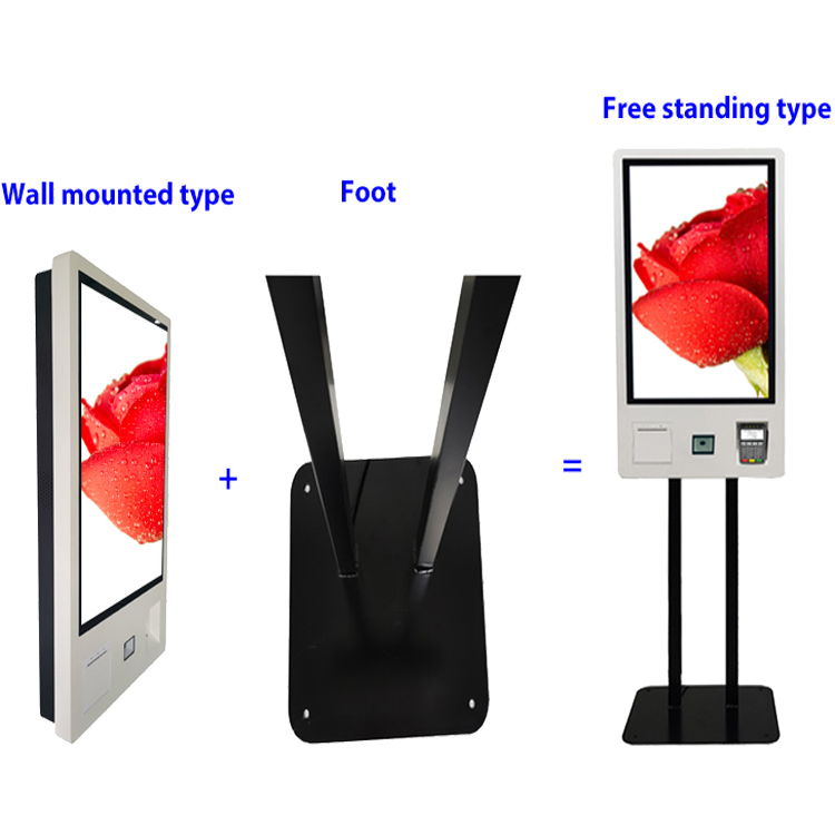 32 Inch Standing Self-Service Food Ordering Payment POS Machine Printer Digital Signage Kiosk