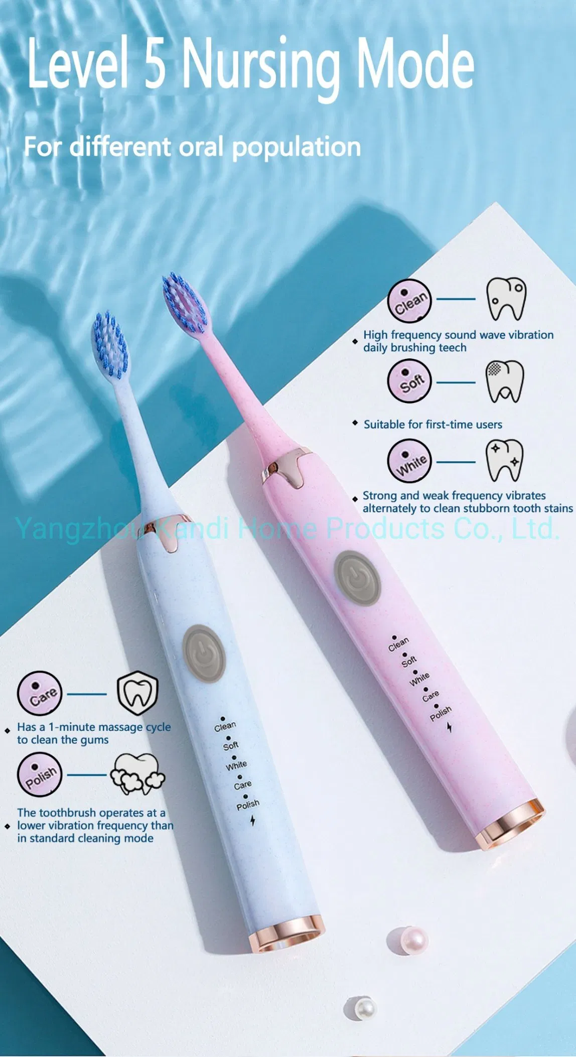 OEM Rechargeable Oral Automatic Rechargeable Travel Sonic Electric Toothbrush