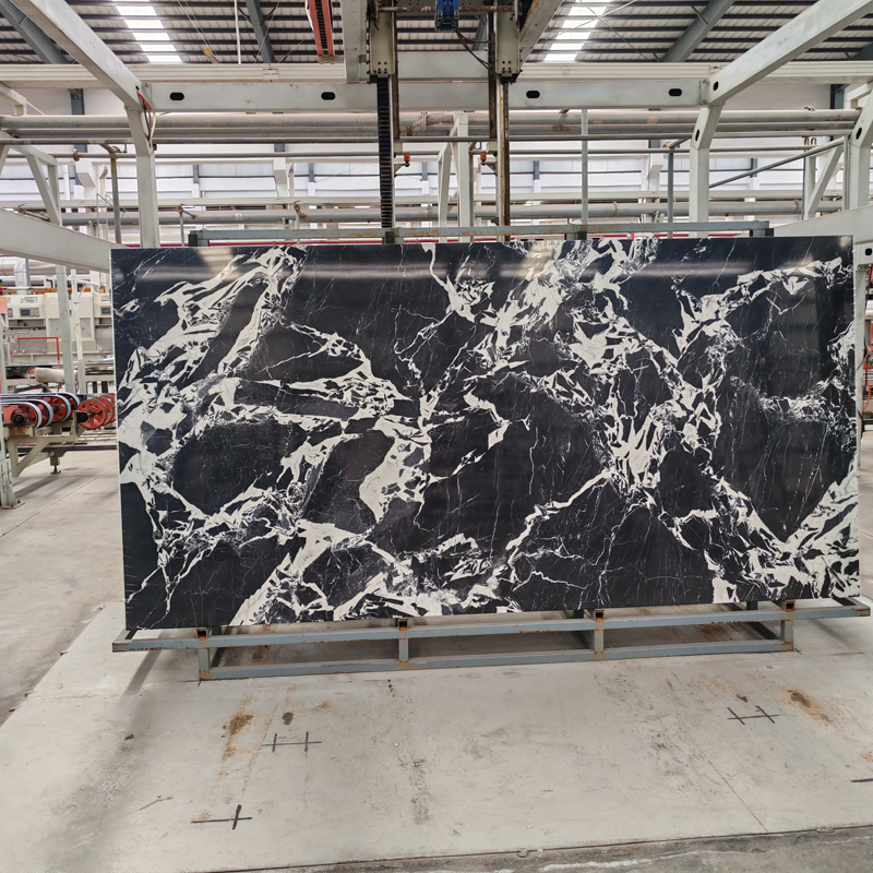 Sintered Stone Napoleon Black Marble Slabs for Kitchen Splashback and Countertop Surfaces