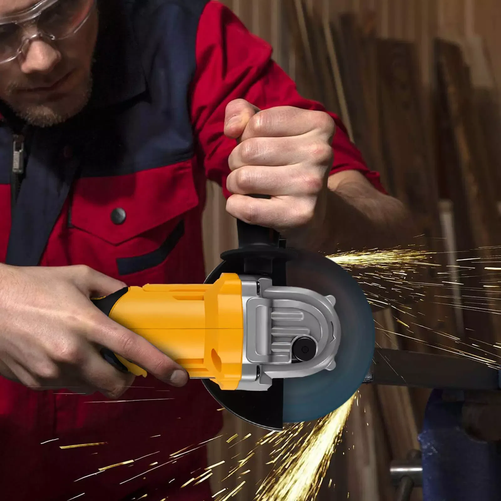 Аккумуляторная угловая шлифмашина Cisivis 21V с 2 батареями