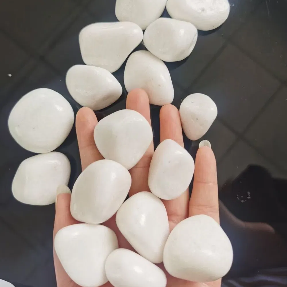 High Polished Snow White Pebbles Stone for Gardening Decoration