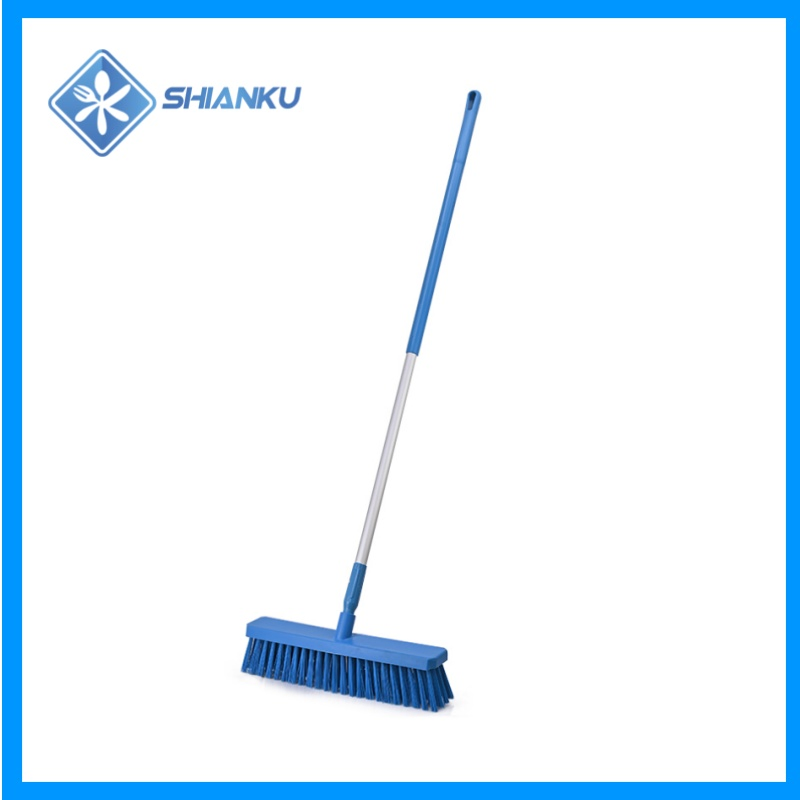 Shianku Food Grade Strong and Durable Plastic Push Broom Industrial Sweeping Broom