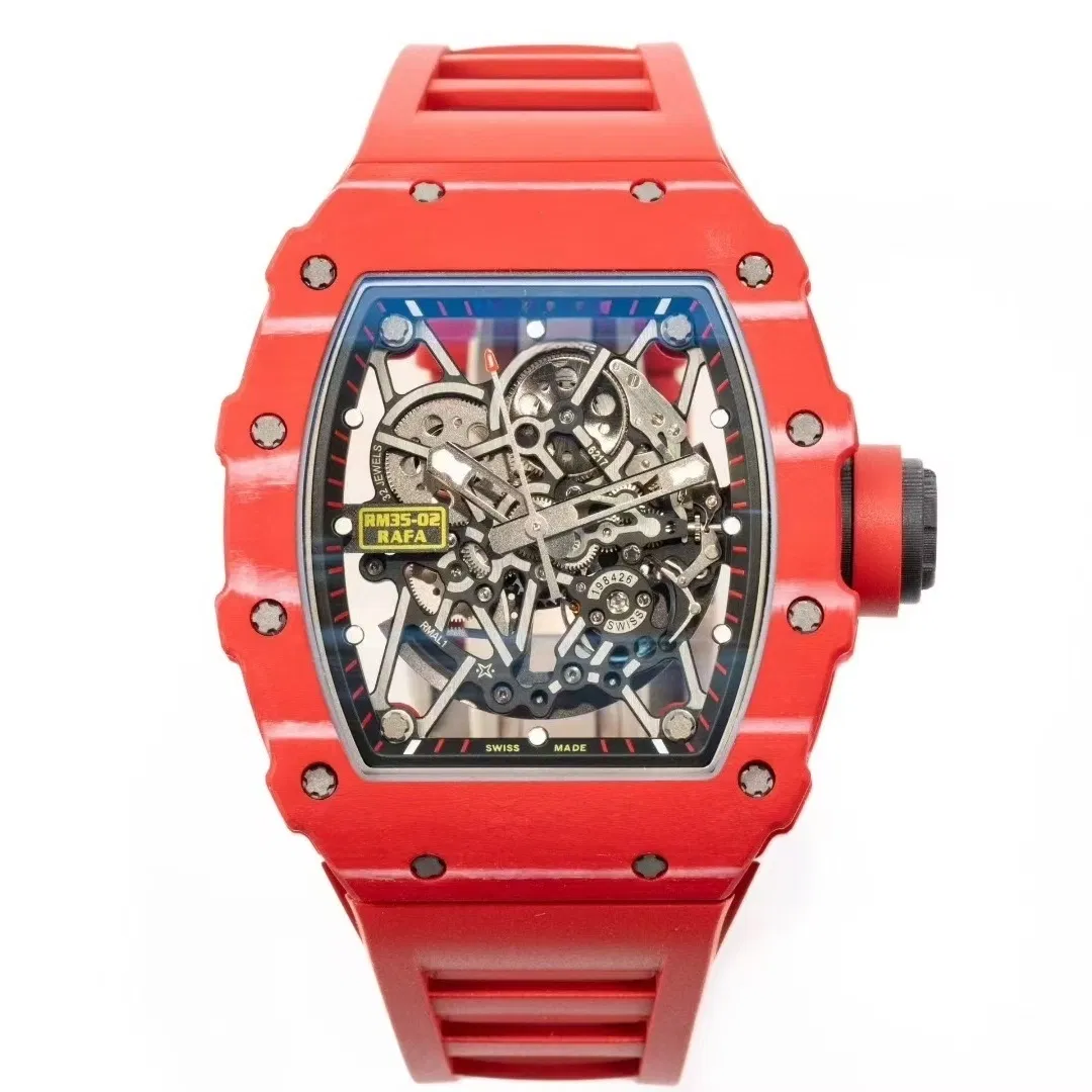 RM35-02 Rafael Nadal Red Devil Ntpt Transparent Dial Automatic Watch