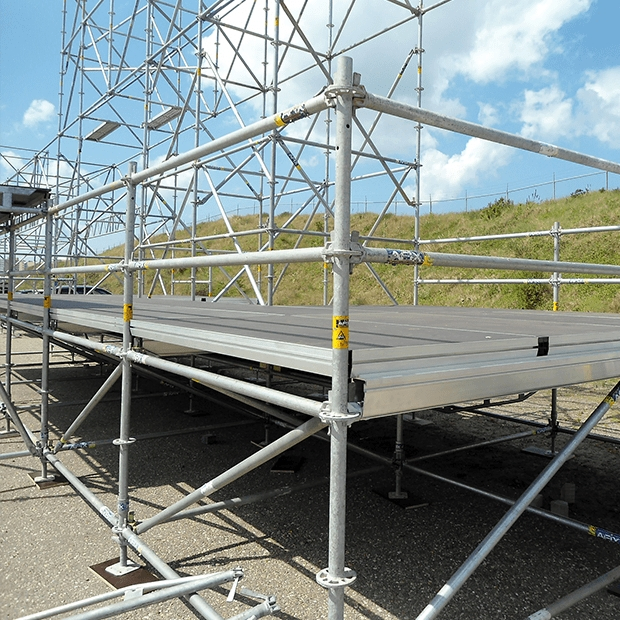 Q355 High-Strength Steel Hot-DIP Galvanized; Rust-Proof Treatment; High-Strength Material Structure, Used for Inter Building Ringlocking Scaffolding.