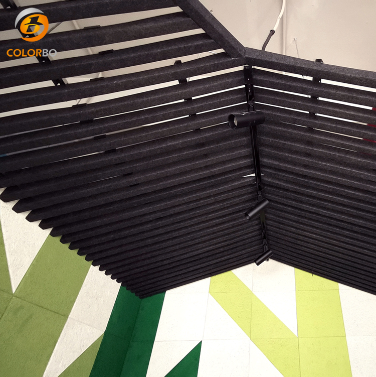 High performance B1 Eco Protctio board decoration material Grid Felt Ceiling Panel