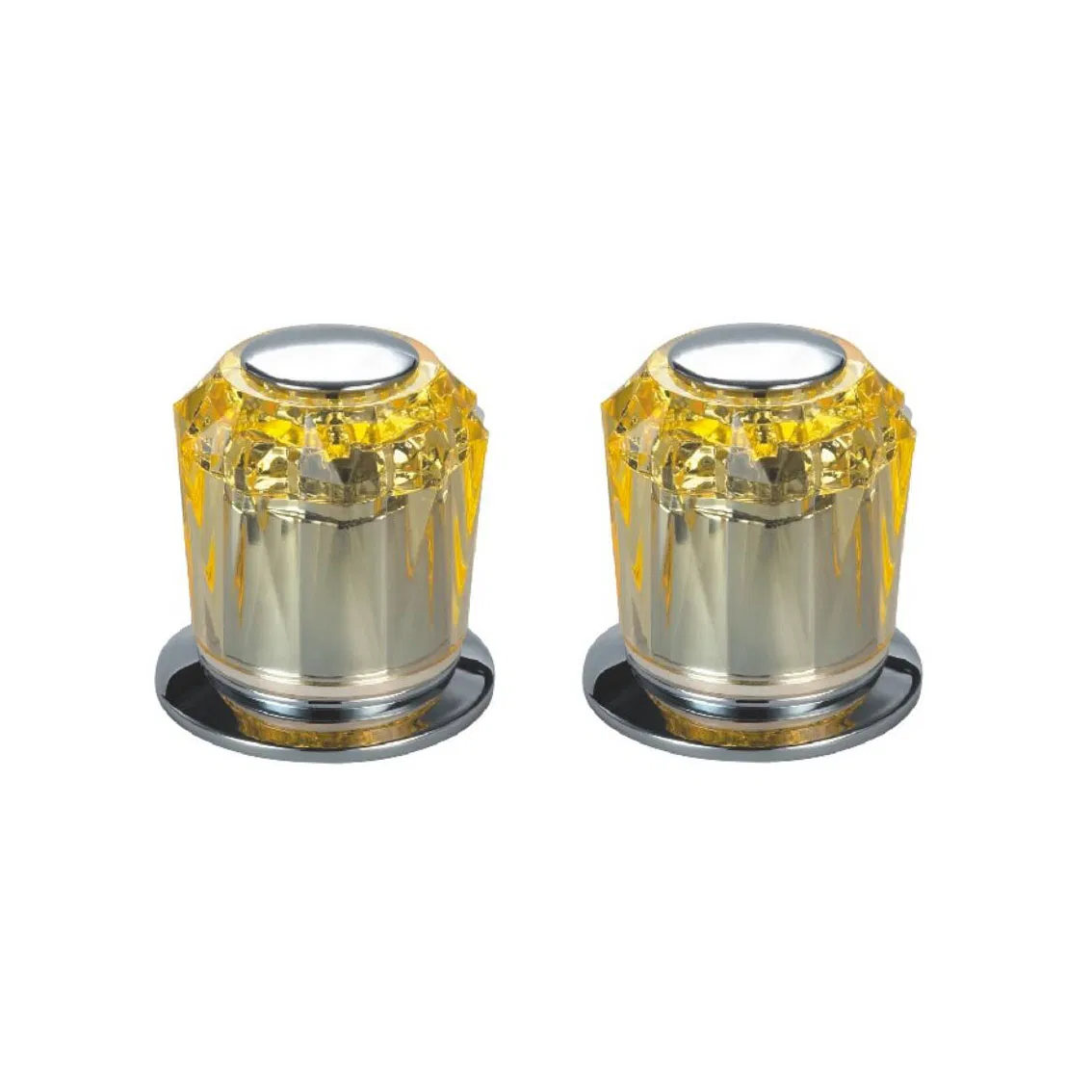 Ручка смесителя цинк с акрилом, хром