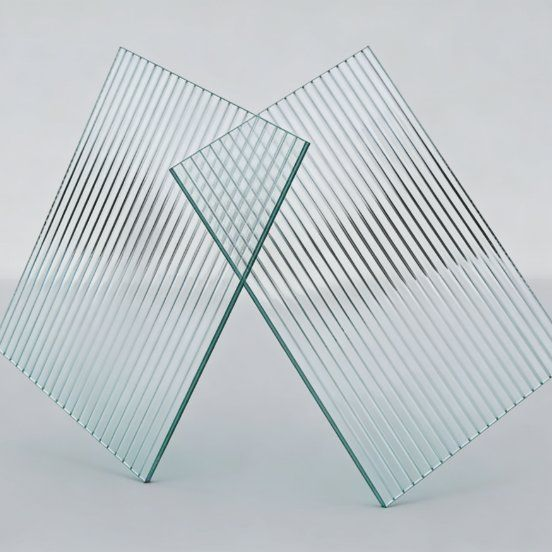High-Transparency Fluted/Frosted Glass Bathroom Dry and Wet Separation Privacy Partition