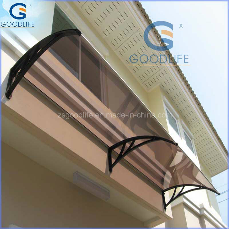 Euro-Design DIY 120X70/190X98.5/270X98.5 Durable Plastic Polycarbonate PC Awning for Door