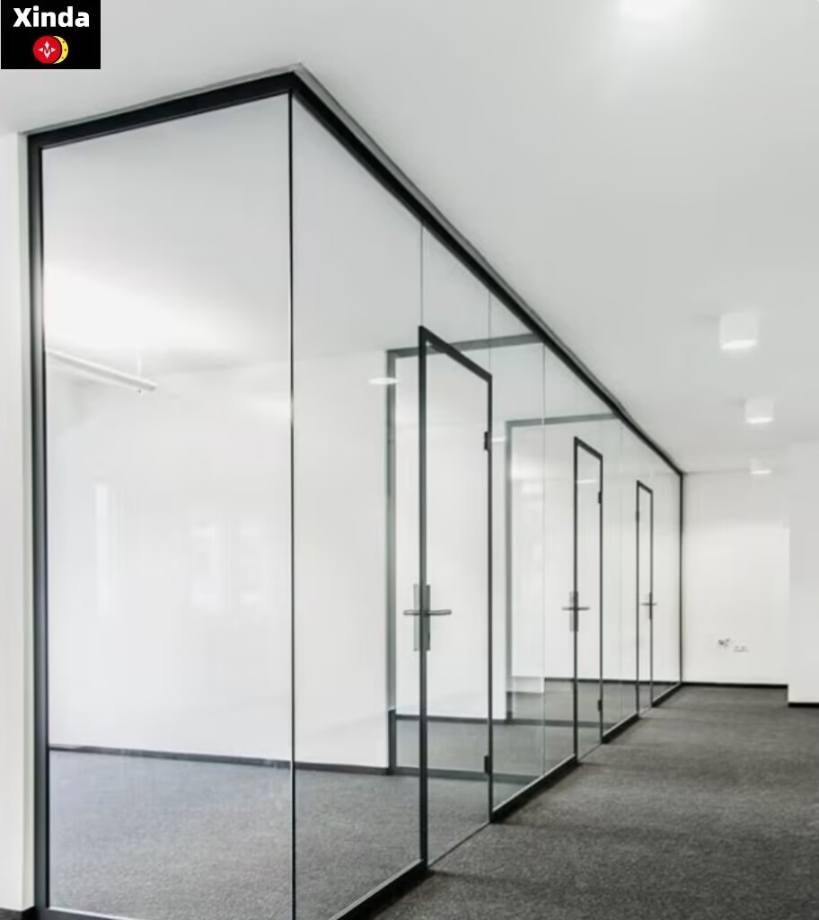 Tempered Glass Partition Walls for Office - Soundproof, Custom Sizes Factory Direct