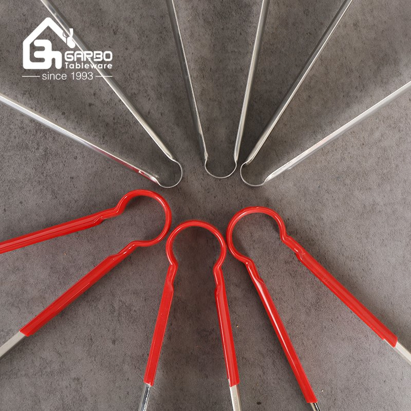 Premium BBQ Food Tongs Polished 410 201 Stainless Steel Kitchen Utentils