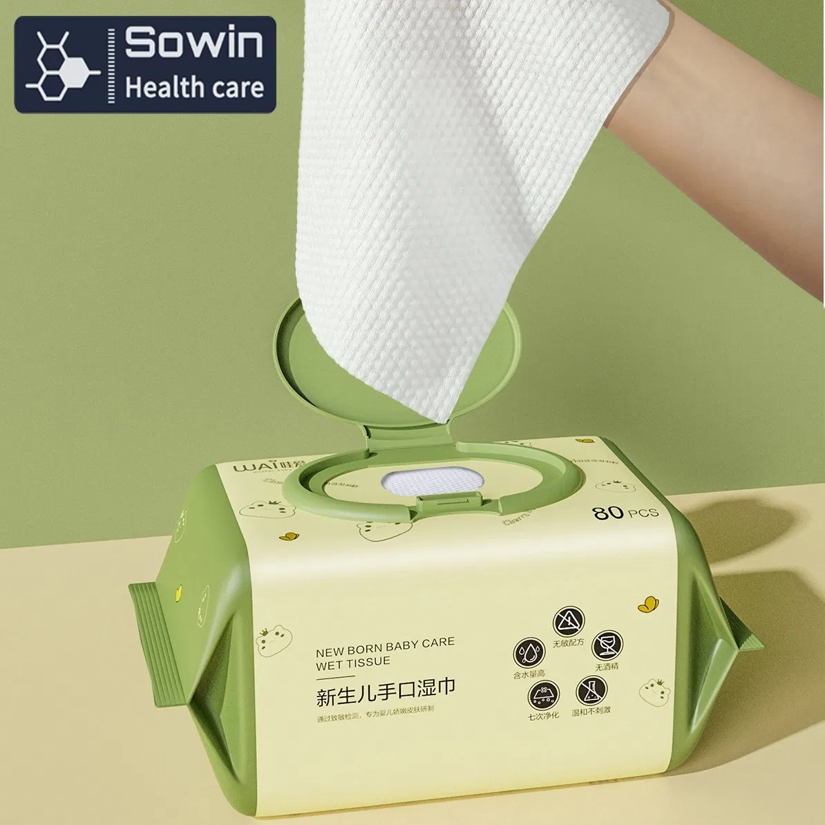 OEM Soft Nonwoven Sensitive Spunlace Cheap Tissues Household Baby Wet Wipes