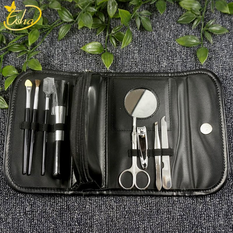 Beauty Nail Pedicure Skin Care Manicure Art Kit Eyebrow Eyelash Nails Tools with Cosmetic Bag