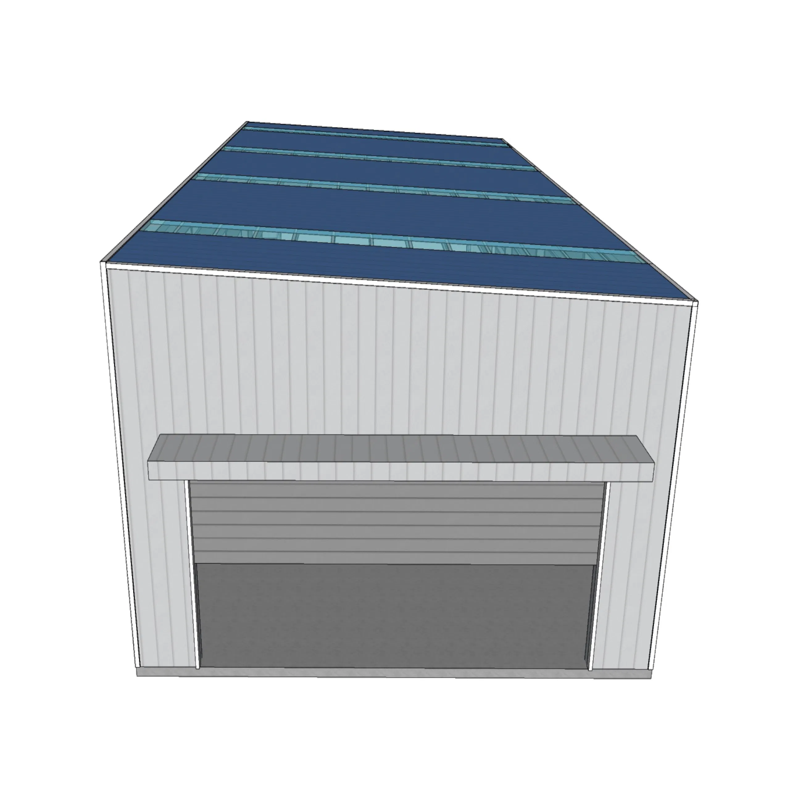 China New Modern Wholesale Construction Material of Prefabricated Single-Span Light Steel Structure Warehouse with Skylight Strips for Waste Treatment