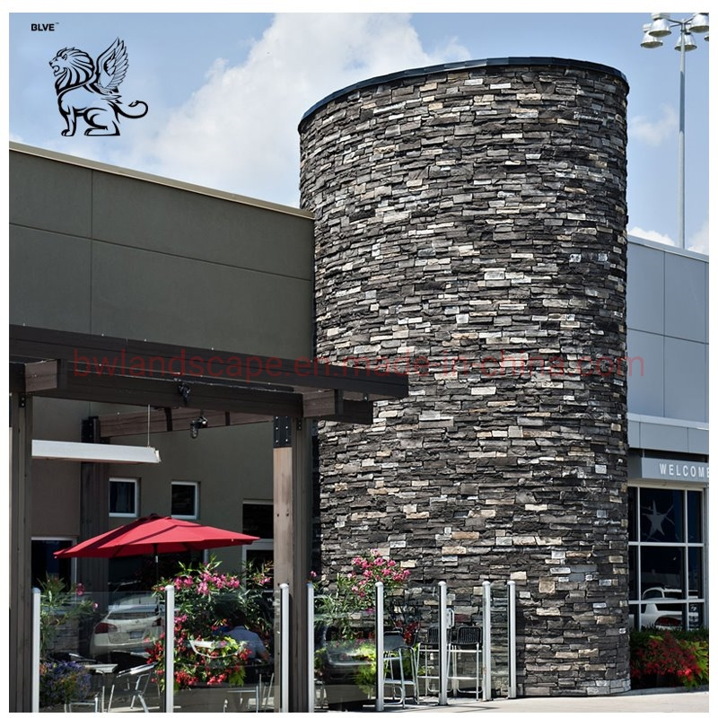 Blve Shop Outside Building Cladding Natural Marble Tiles Culture Stone Wall Panel for Hotel