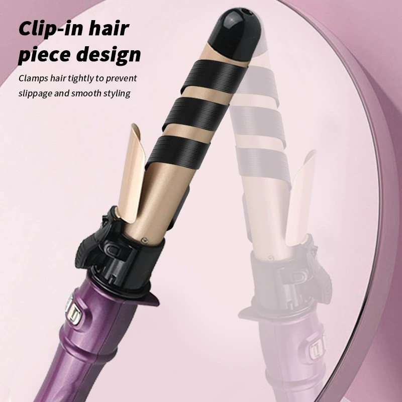 Multifunctional Temperature Display Curling Iron Hair Straightener with Automatic Rotating and Styling Features