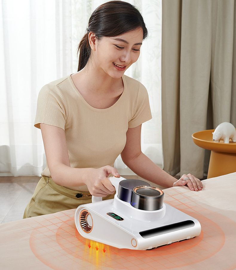 Wireless Household Ultraviolet Sterilizer Handheld Vacuum Mite Remover Double Cup Dual Motor Mite Remover