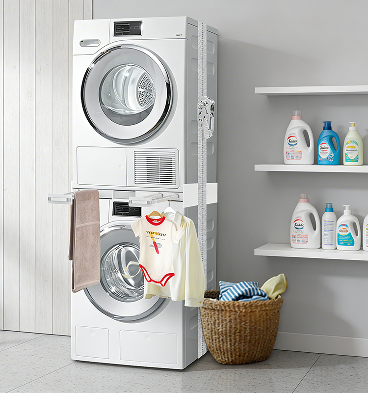 Stacking Kit with Pull out Shelf Plate Intermediate Frame for Washer and Dryers