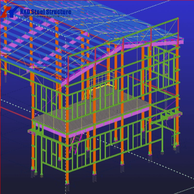 H Section Column Prefabricated Steel Structure Building (KXD-SSW2087)