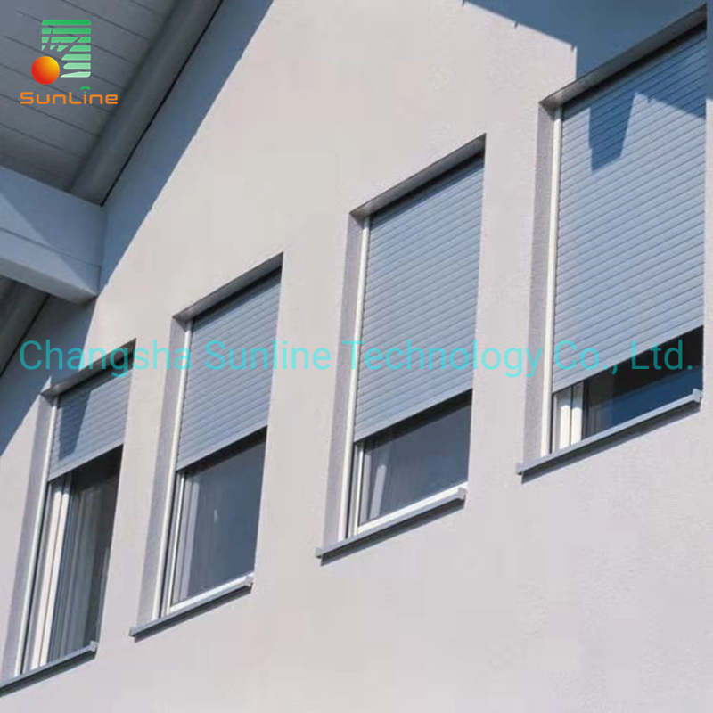 Aluminum Automatic Roller Rolling Shutter Window with Remote Tubular Motor
