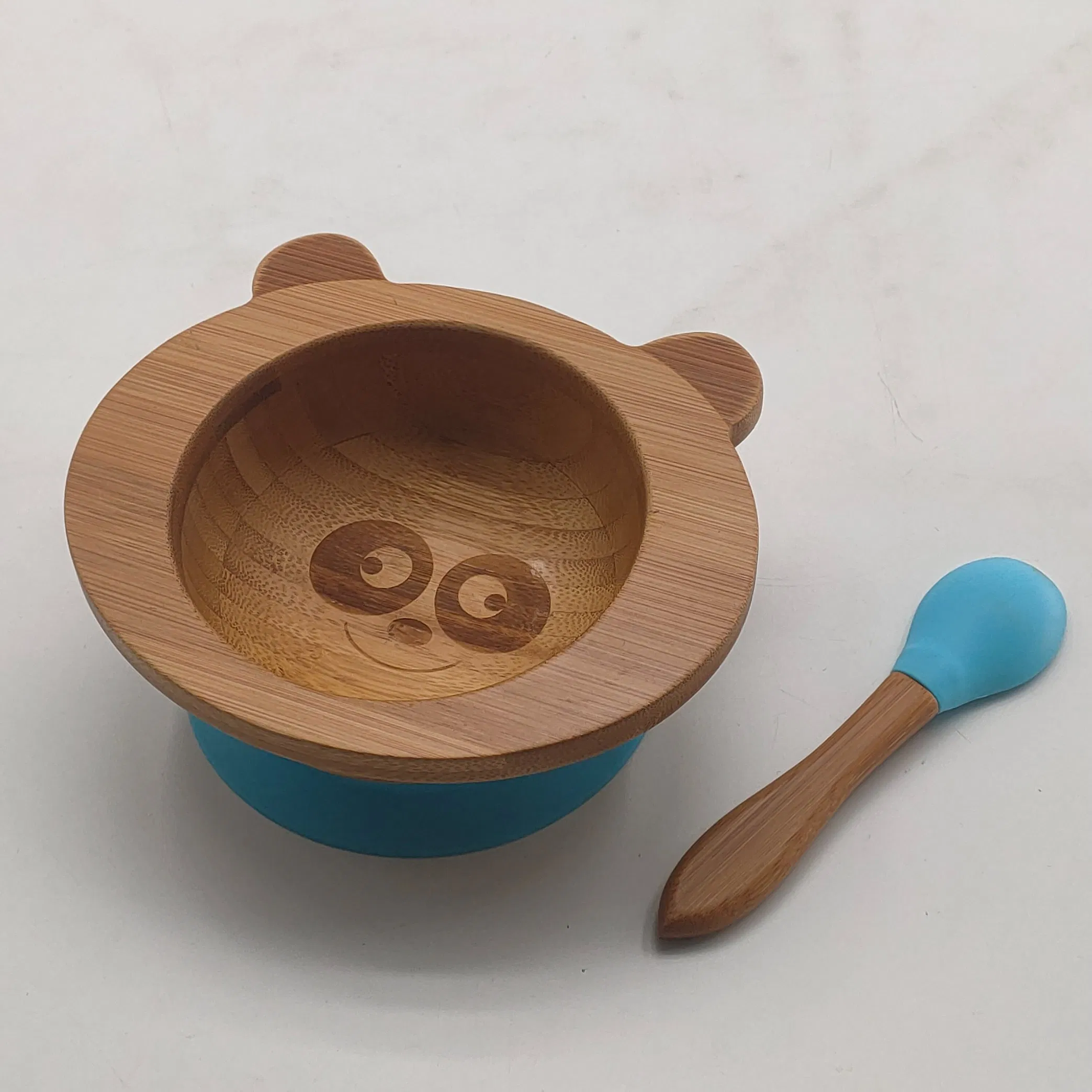 Bamboo Kids Feeding Bowl and Spoon Set