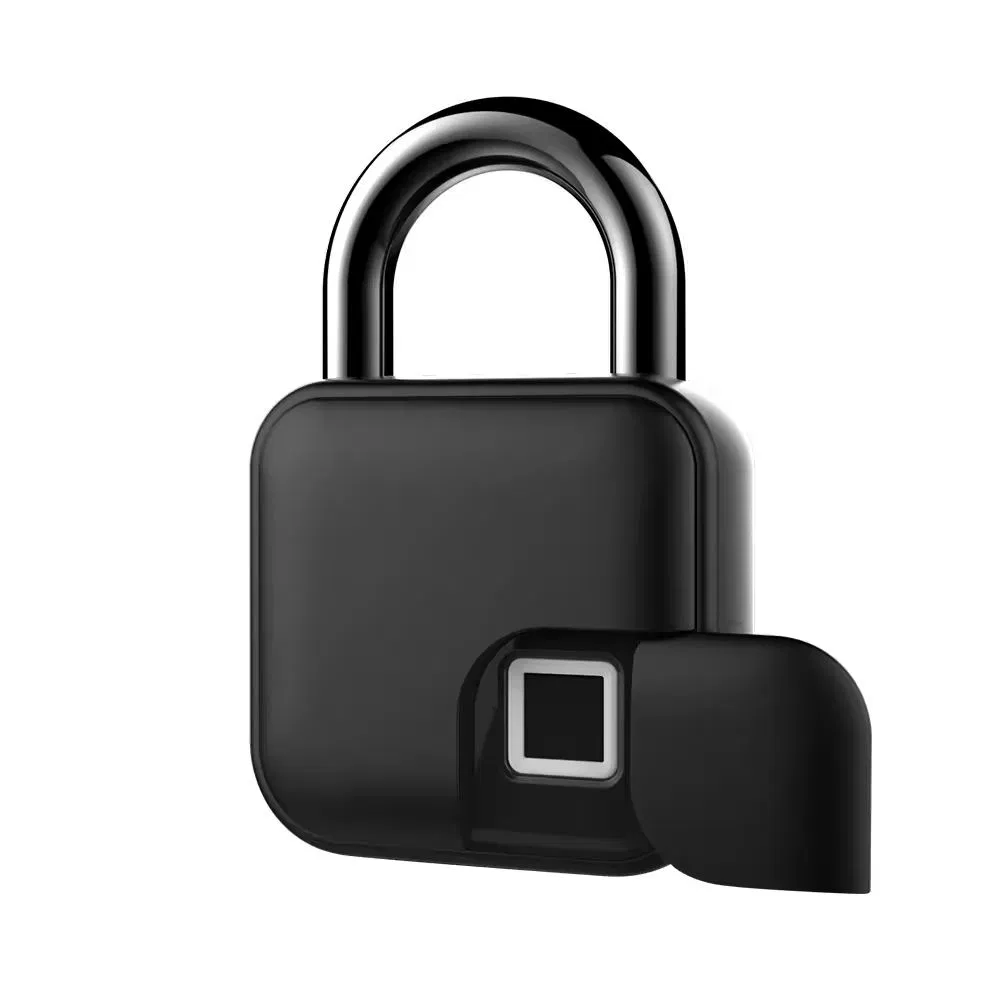 Smart Padlocks with Fingerprint for Backpack Black Waterproof Fingerprint Padlock
