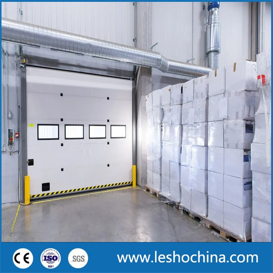 Popular Design Automatic Square Raised Overhead Insulated Sectional Garage Door