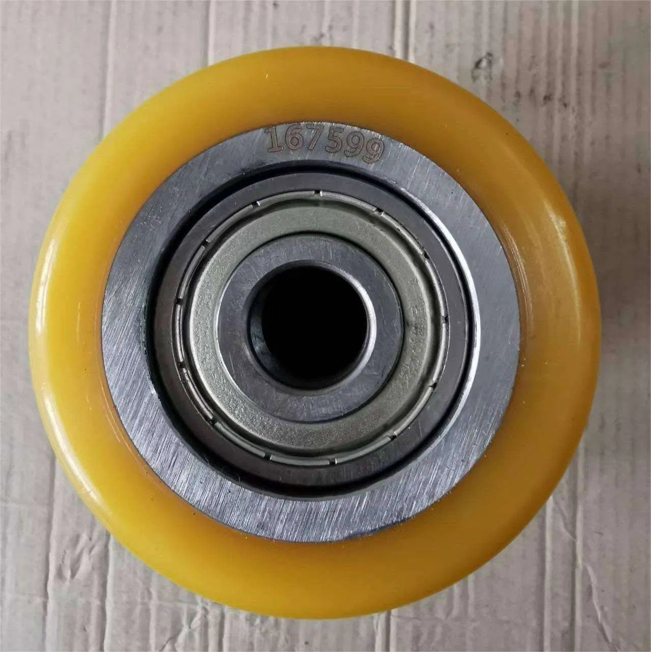 Factory Customize Durable Industrial PU Load Roller Wheel Coating Polyurethane Solid Casters