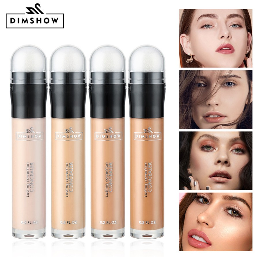 Waterproof Full-Coverage Concealer Pen Lightweight Matte Foundation Highlighter Acne Scars Cover Stick Dark Circle Eraser Concealer Eyeliner Concealer