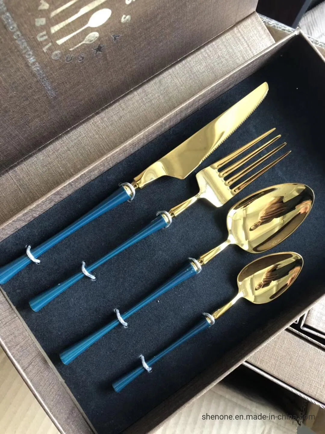 Shenone Multicolor Stainless Steel Spoon Fork Knife Cutlery Set