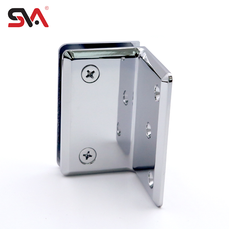 ODM&OEM Factory Direct Sales Beveled Chrome Polished 90-Degree Wall-Mounted 10-12mm Tempered Glass Fixing Clamps