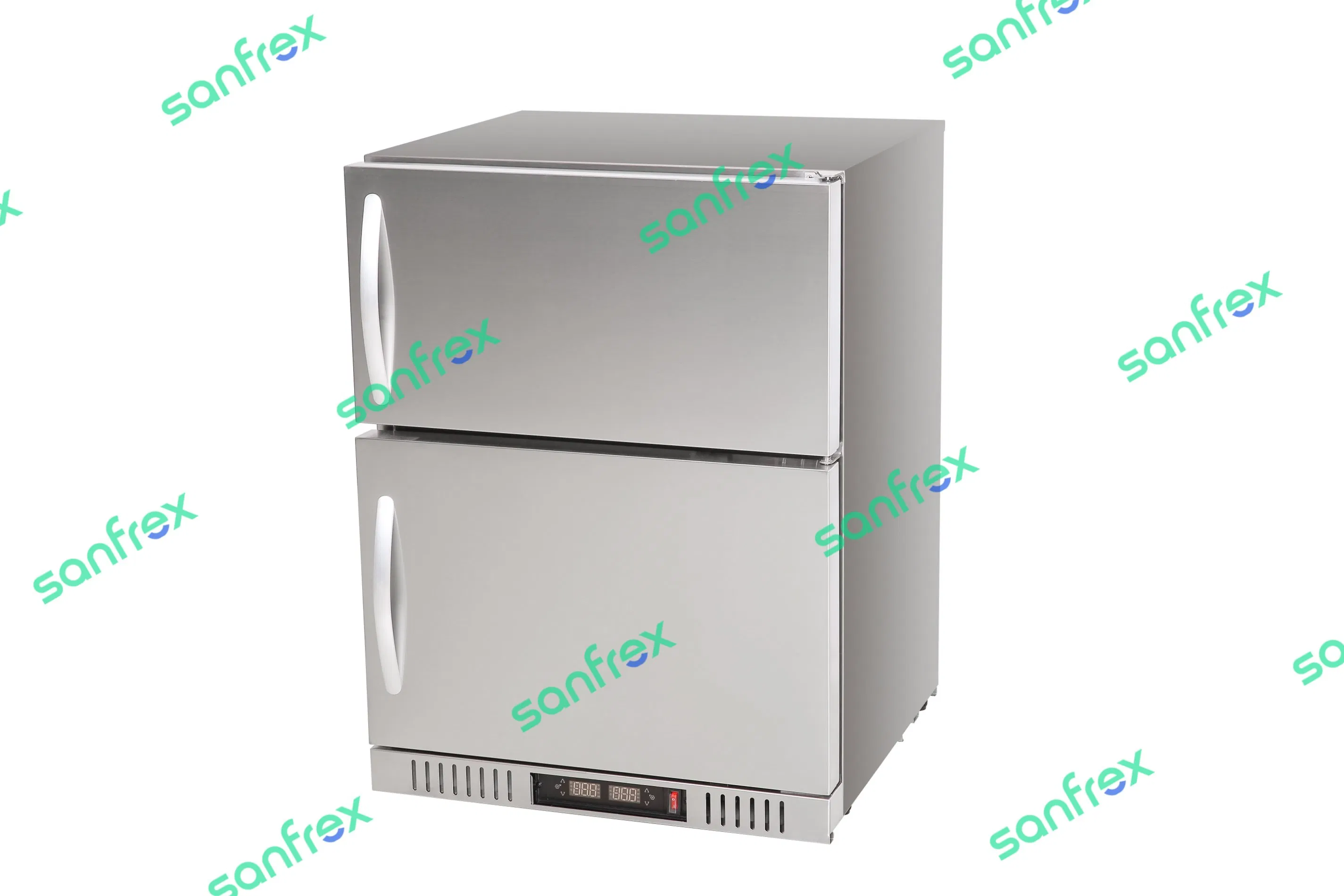 Versatile Under Counter Refrigerator with Adjustable Shelves and Cooling