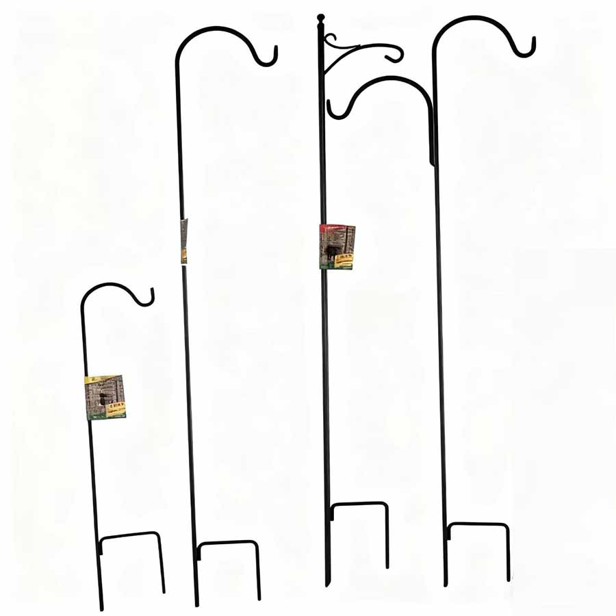 Adjustable 5-Fork Galvanized Steel Shepherd Hook, Suitable for Outdoor Garden Solar Light Hanger, Wedding Bird Feeder