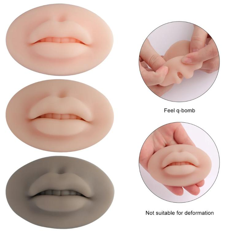 Hot Sale Silicone 5 Dimension Soft Lip Tattoo Practice Skin Permanent Makeup Tattoo Practice Skin Kit Set