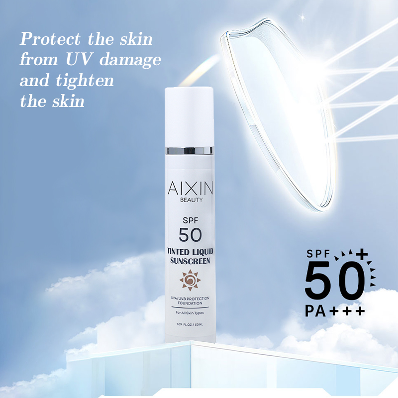Beauty Cosmetics All-in-One Face Sunscreen Foundation Tinted Sunscreen Mositurizer