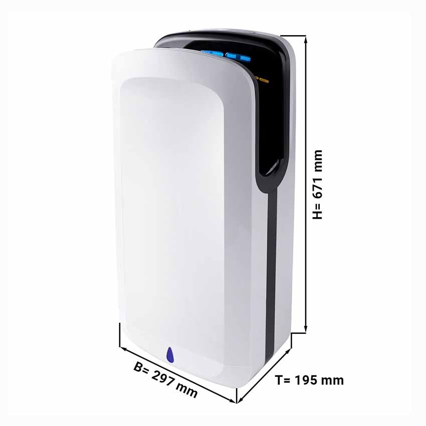 Hand Dryer with Sensor & UV Lamp - White