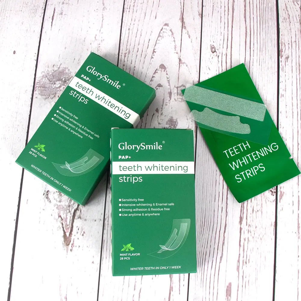 Wholesale Advanced Pap No Irritation Dental Bleaching Tooth Whitening Strips Private Label