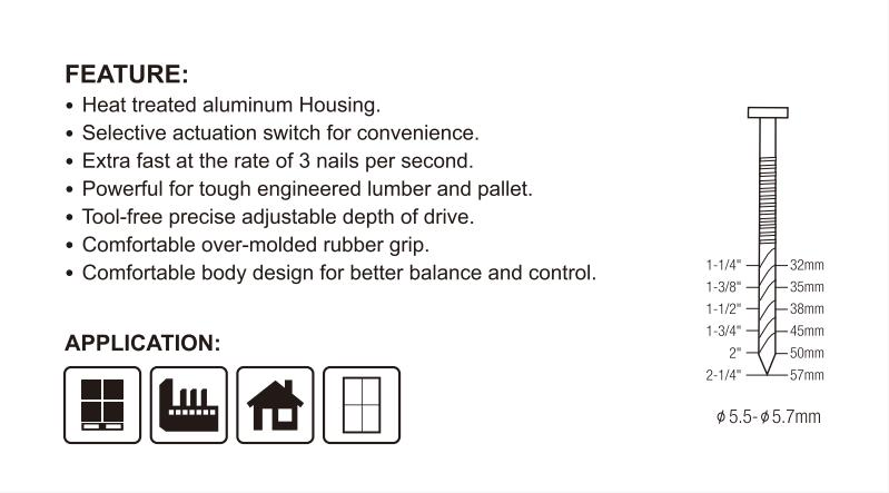 Пневматический гвоздезабиватель для сайдинга Cn55