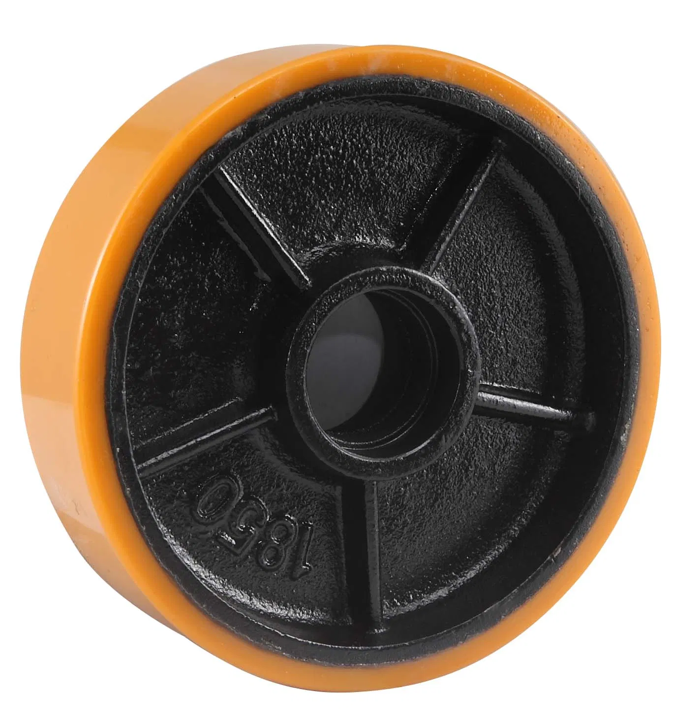 PU on Cast Iron Forklift Wheels Swivel Castor Single Wheel 80mm 180mm